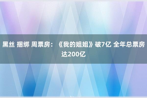 黑丝 捆绑 周票房：《我的姐姐》破7亿 全年总票房达200亿